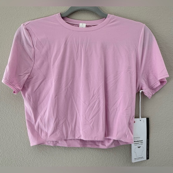 lululemon athletica Tops - NEW - Lululemon - Wundermost Ultra-soft Nulu Crewneck T-Shirt - Vital Pink
